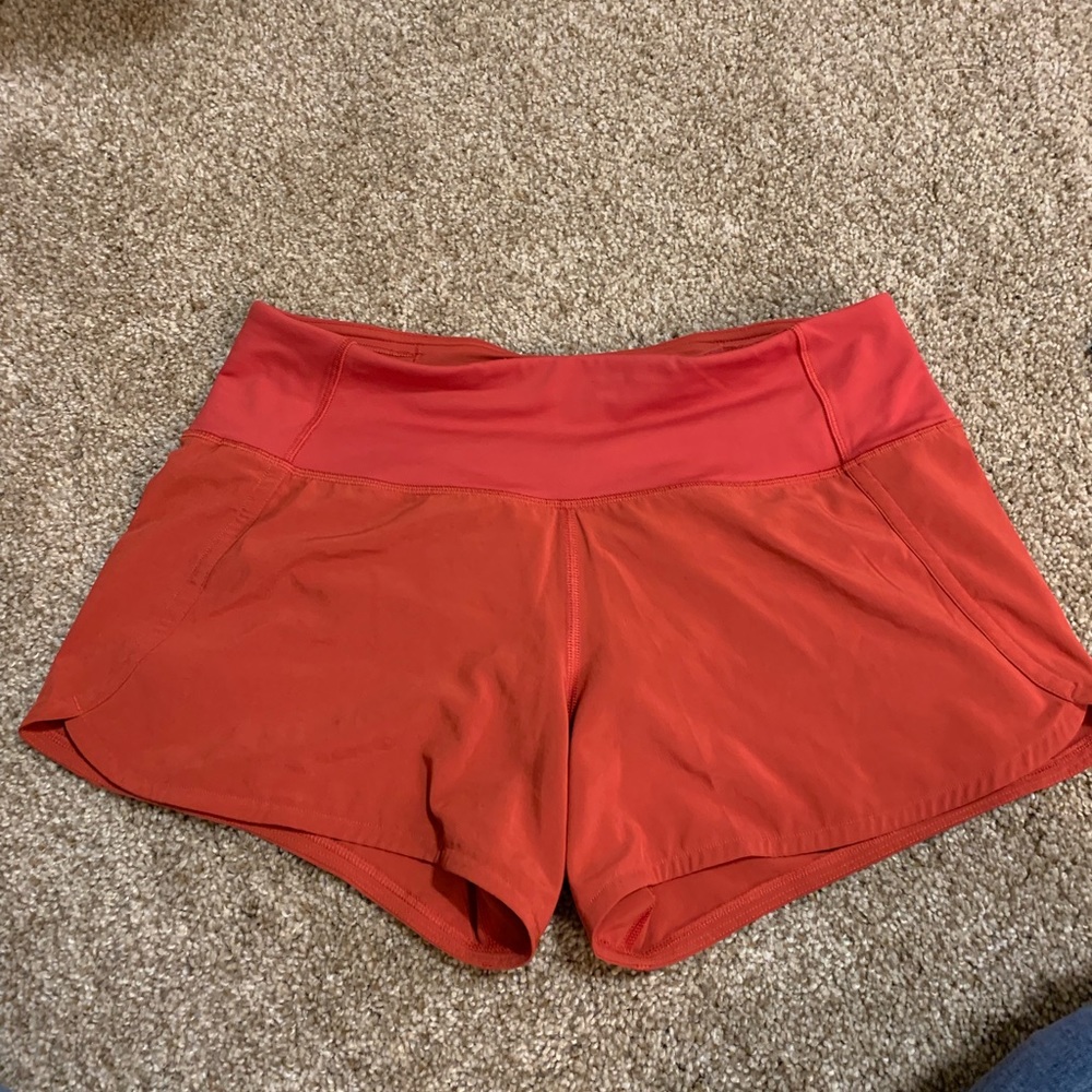 Bright Red Lulu shorts